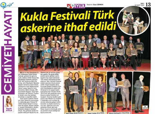 14. izmir kukla günleri açılış haberi