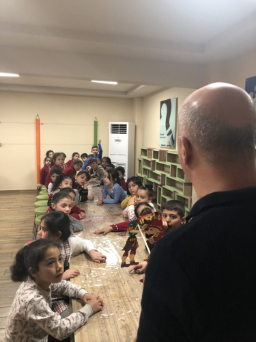 Gaziantep'in Çocuk Kütüphanelerinde Karagöz ve Hacivat Oyunları Sergilendi. ( 17 Nisan 2019 )